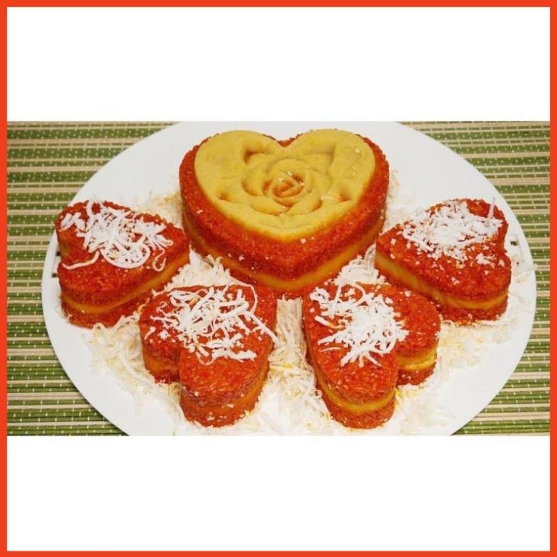 Khuân in xôi hình hoa trái tim đẹp mắt, an toàn và dễ dàng vệ sinh !