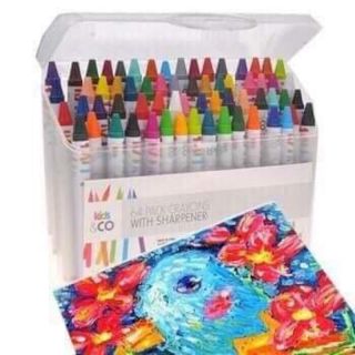 [HCM] SET HỘP BÚT 64 MÀU CRAYON HỘP NHỰA