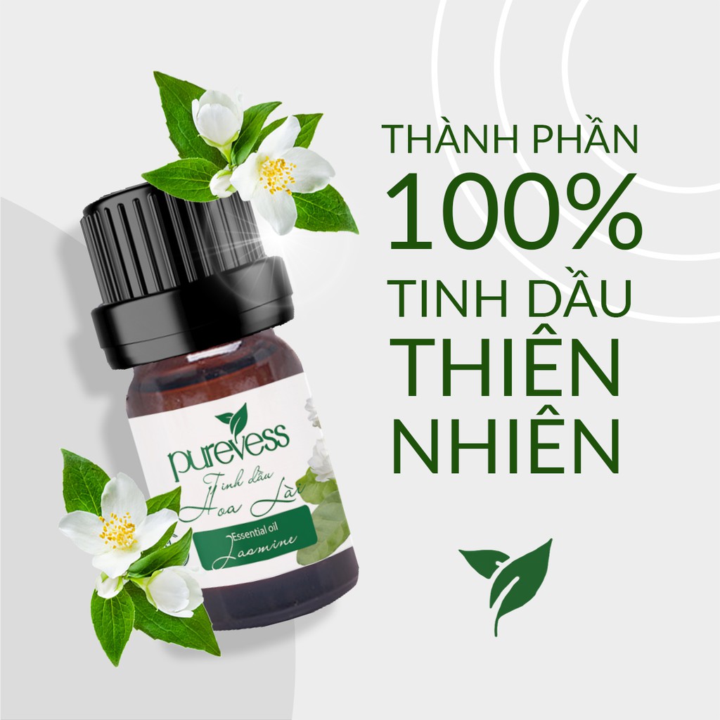 Tinh dầu Hoa Lài (hoa nhài) thơm phòng, giúp ngủ ngon, tinh thần tỉnh táo Purevess 50ml