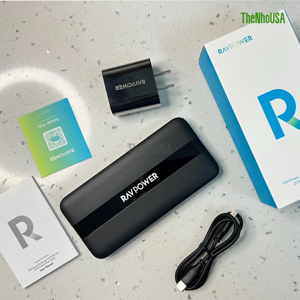 Pin sạc nhanh RAVPower 10.000mAh - RP - PB236 - 20W  - BH