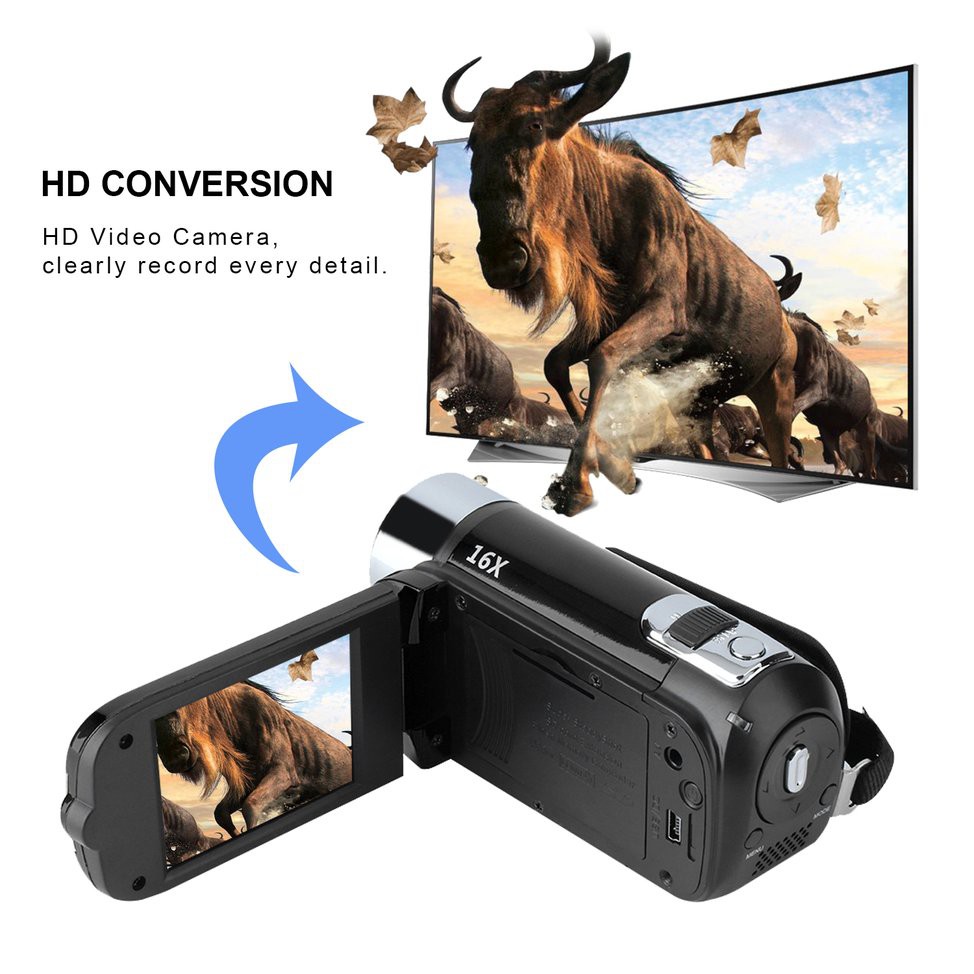 Máy quay phim kỹ thuật số màn hình LCD 720P