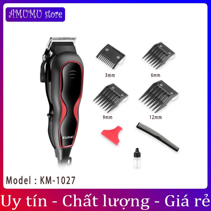 Tông đơ cắt tóc chuyển nghiệp - tăng đơ cắt tóc kemei model KM-1027