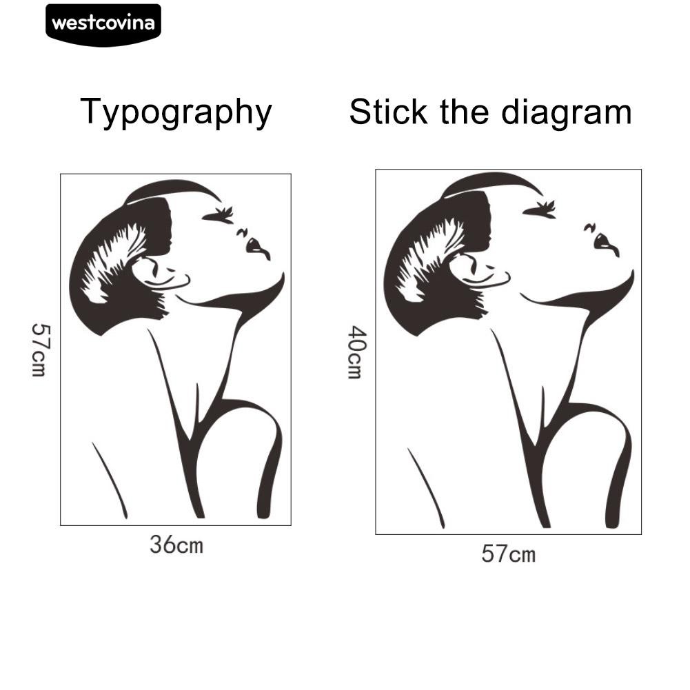 Sticker dán tường hình cô gái nghệ thuật