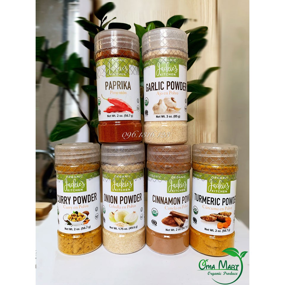 Bột nghệ hữu cơ Jackie's Kitchen 56,7g - Mỹ