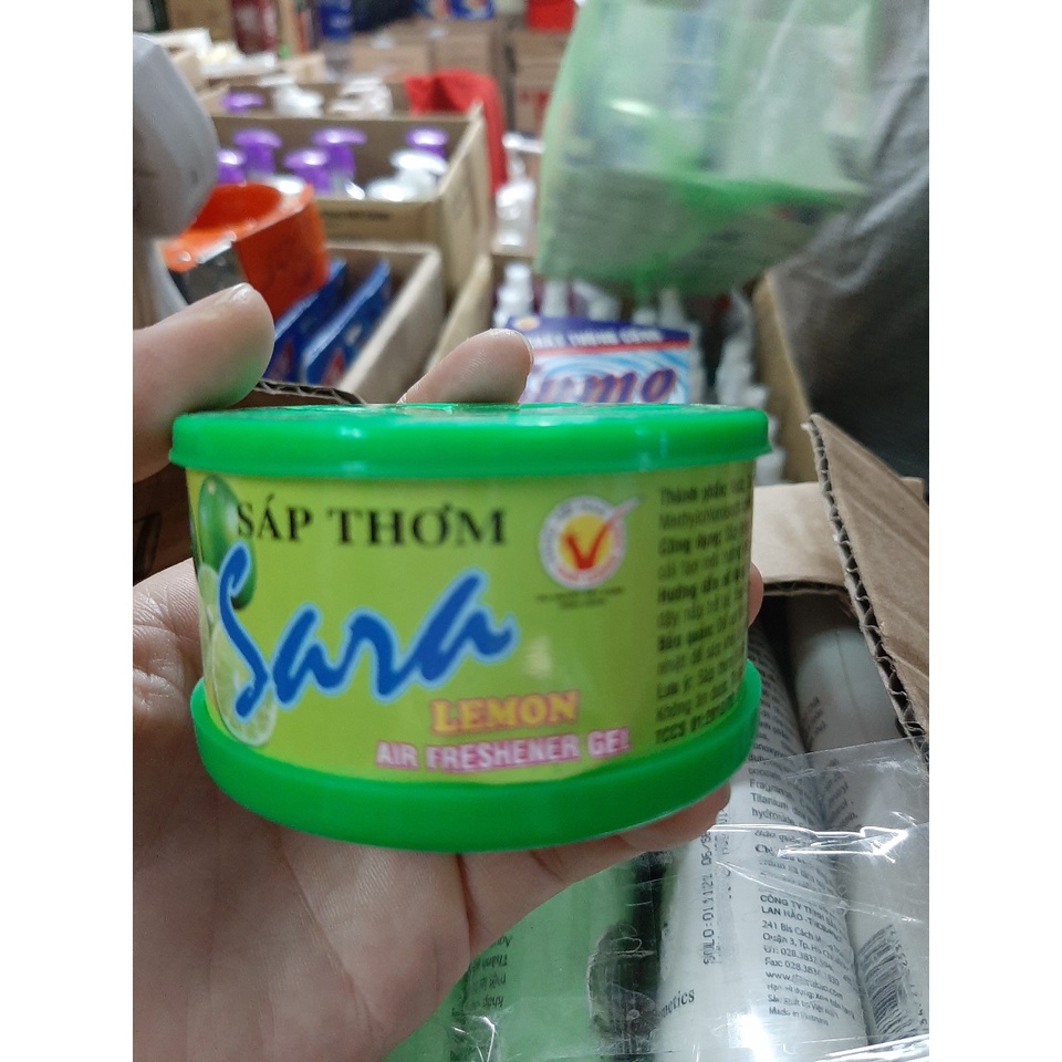 Sáp Thơm SARA 75G (Chanh, Hoa Hồng, Lài, Dâu)