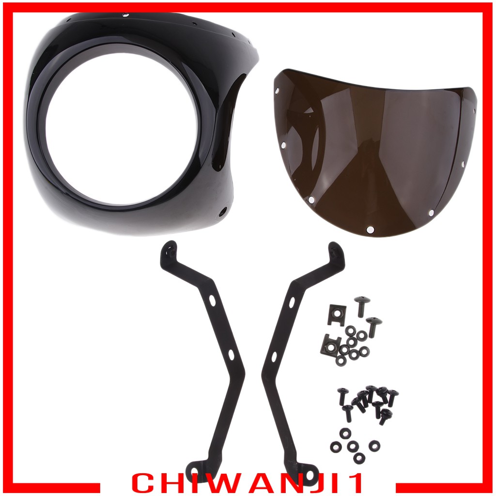 Đèn Pha 7 "Gắn Tay Lái Xe Máy Cafe Racer Phong Cách Retro