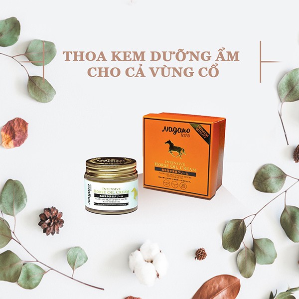 Kem dưỡng ẩm trắng da chiết xuất dầu ngựa (INTENSIVE HORSE OIL CREAM) Nagano JAPAN 70g