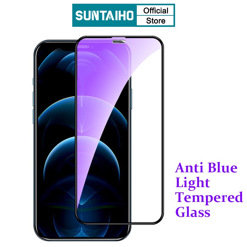 Kính Cường Lực Suntaiho Chống Ánh Sáng Xanh Dành Cho iPhone 12 mini 12 Pro Max 11Pro Max XS Max XS XR X 8 7 6s Plus