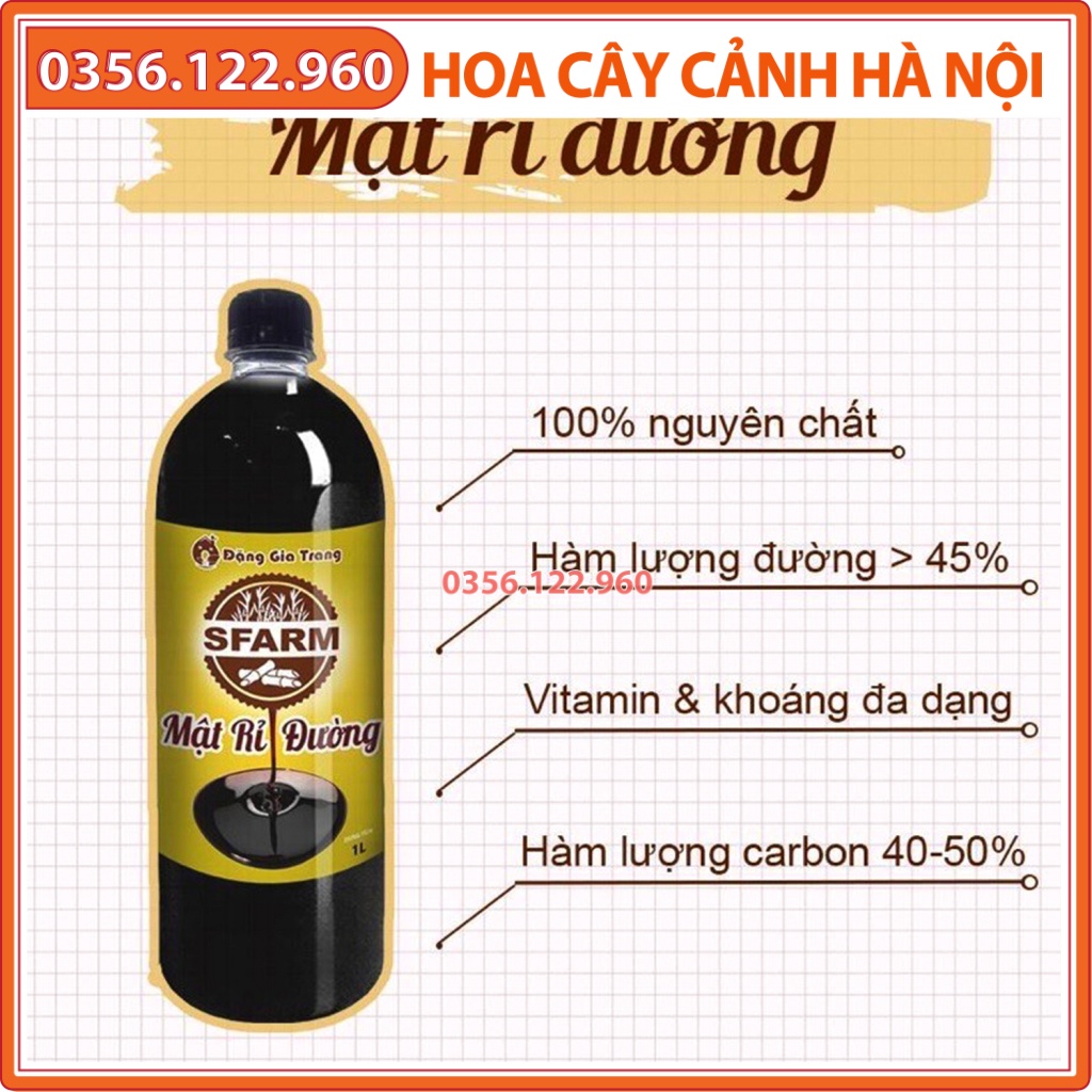 Mật rỉ đường nguyên chất dùng ủ thức ăn chăn nuôi, nuôi cấy vi sinh, ủ phân và rác hữu cơ - Shop hoa cây cảnh Hà Nội