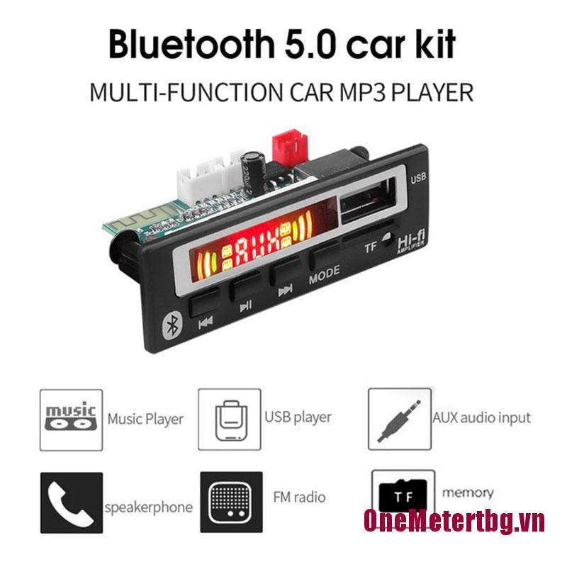 【OneMetertbg】Car MP3 Decoder Board 5V 12V Audio Module USB TF AUX FM Radio Remote Control