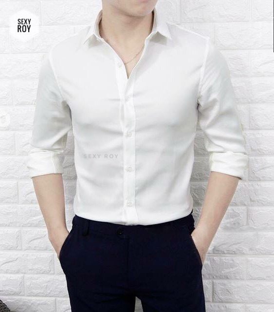  Áo sơ mi lụa hà đông thời trang nam, vải trơn mịn chống nhăn, công nghệ mếch Đức cao cấp | BigBuy360 - bigbuy360.vn