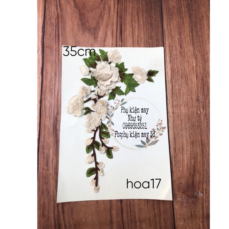 hoa thêu mềm mại xinh xắn 35cm