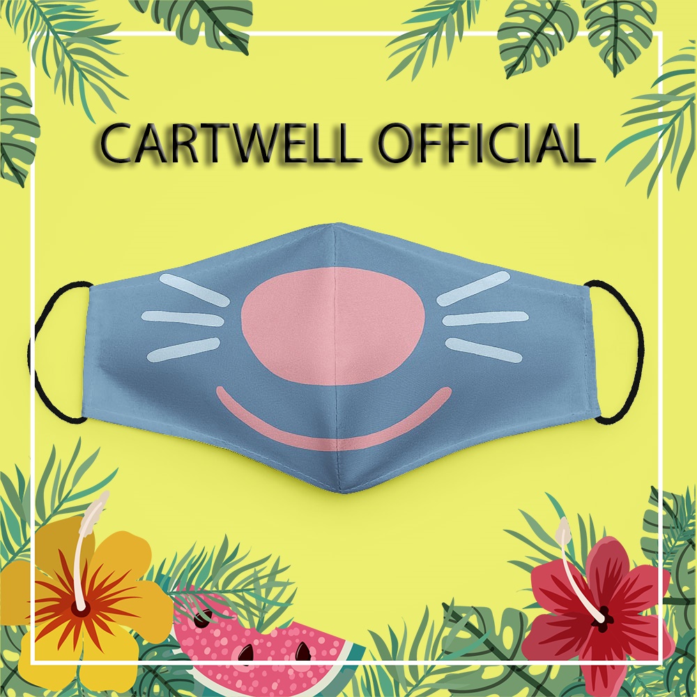 Khẩu trang thú cưng cute hoạt hình vui nhộn dễ thương đáng yêu Hình Đẹp CARTWELL có thể giặt và tái sử dụng chất liệu vả