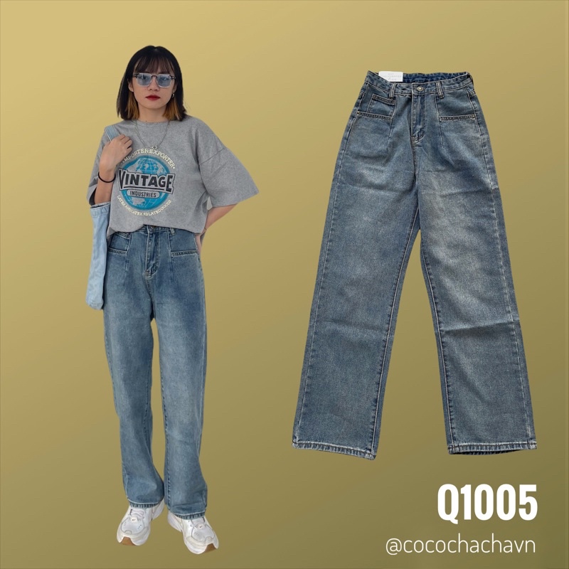 #Q1005CS quần jeans suông