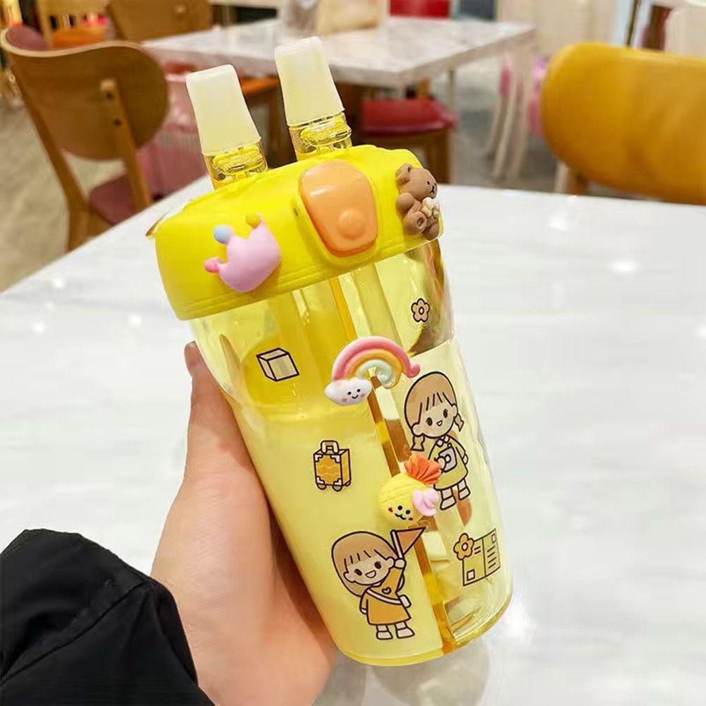 FAY Bình Nước 430ml Kèm Ống Hút Tiện Lợi