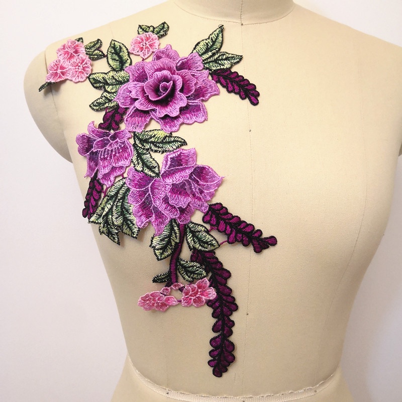 1 Miếng Vá, May Quần Áo Hình Hoa Hồng 39 * 20CM