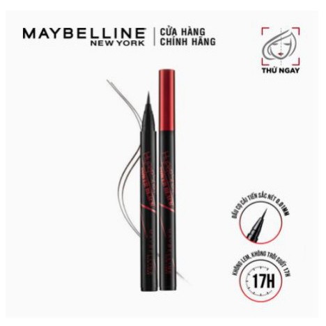 Bút Kẻ Mắt Nước Đen Tuyền Không Lem Không Trôi Maybelline New York HyperSharp Power Liner Waterproof 0.5g