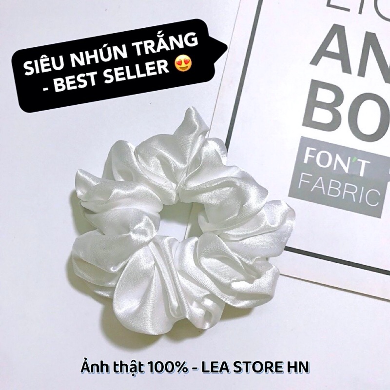 Buộc Tóc Scrunchies  Cột Tóc Scrunchies Phi Bóng Mềm Mại Nhiều Màu N01