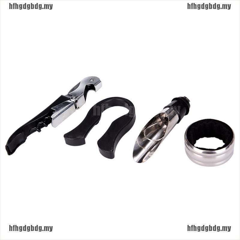 Dụng cụ khui nắp chai rượu vang 4 trong 1 bằng thép không gỉ tiện dụng