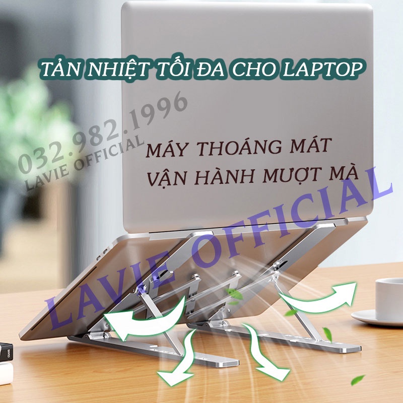 Giá Đỡ Laptop Bằng Nhôm Sang Trọng Bàn Laptop Gấp Gọn Tặng Kèm Túi Đựng Laptop Stand Tản Nhiệt Laptop