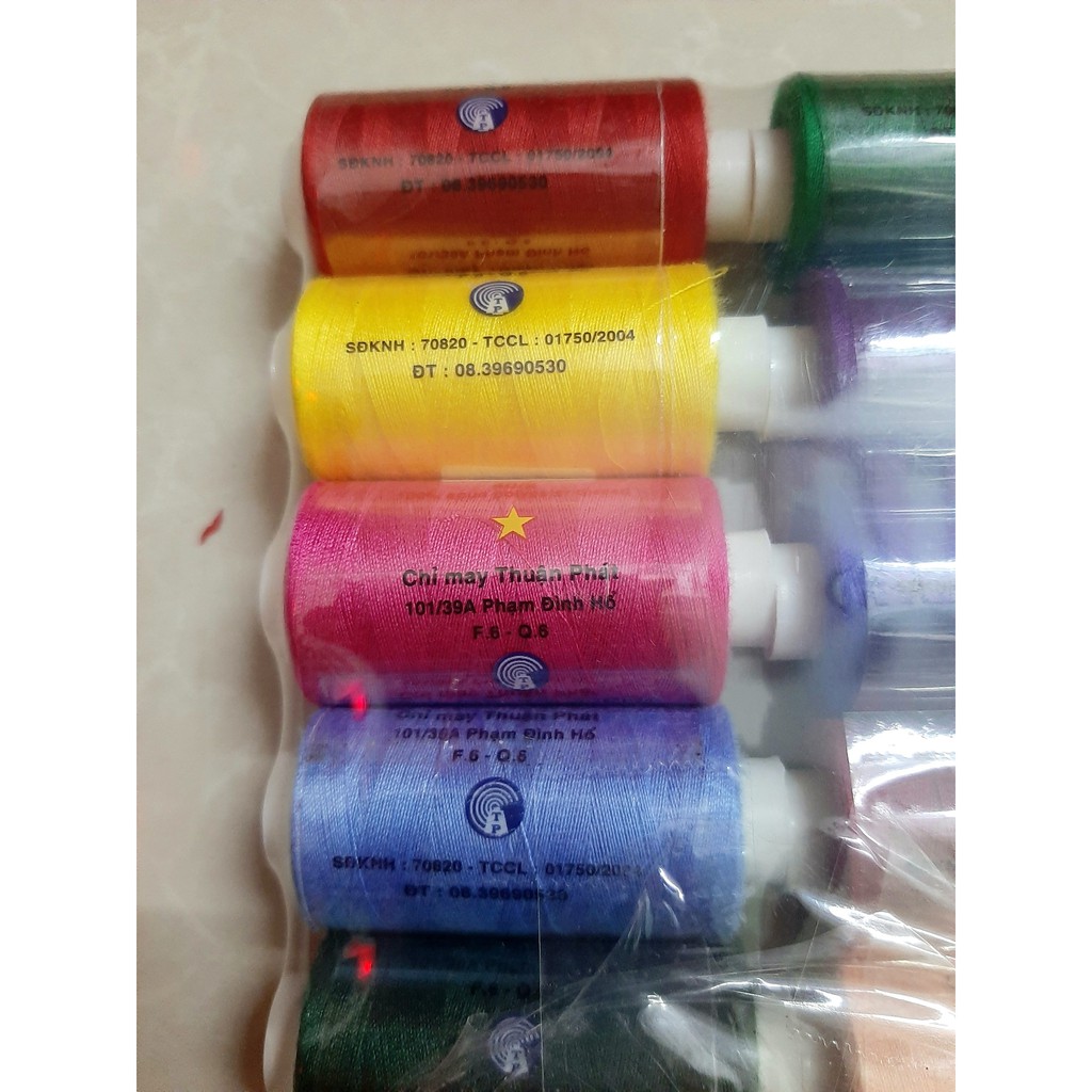LỐC 10 CUỘN CHỈ MAY ĐỦ MÀU