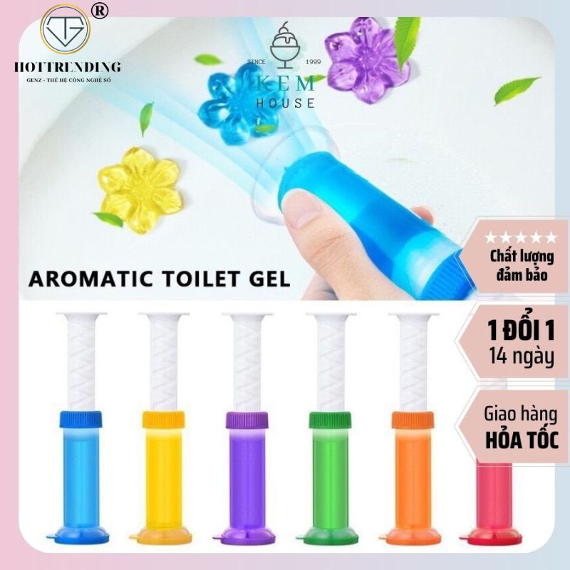 Gel khử mùi bồn cầu bông hoa, gel thơm khử trùng bồn cầu, làm sạch toilet với 7 mùi hương Lưu Hương Lâu Dài