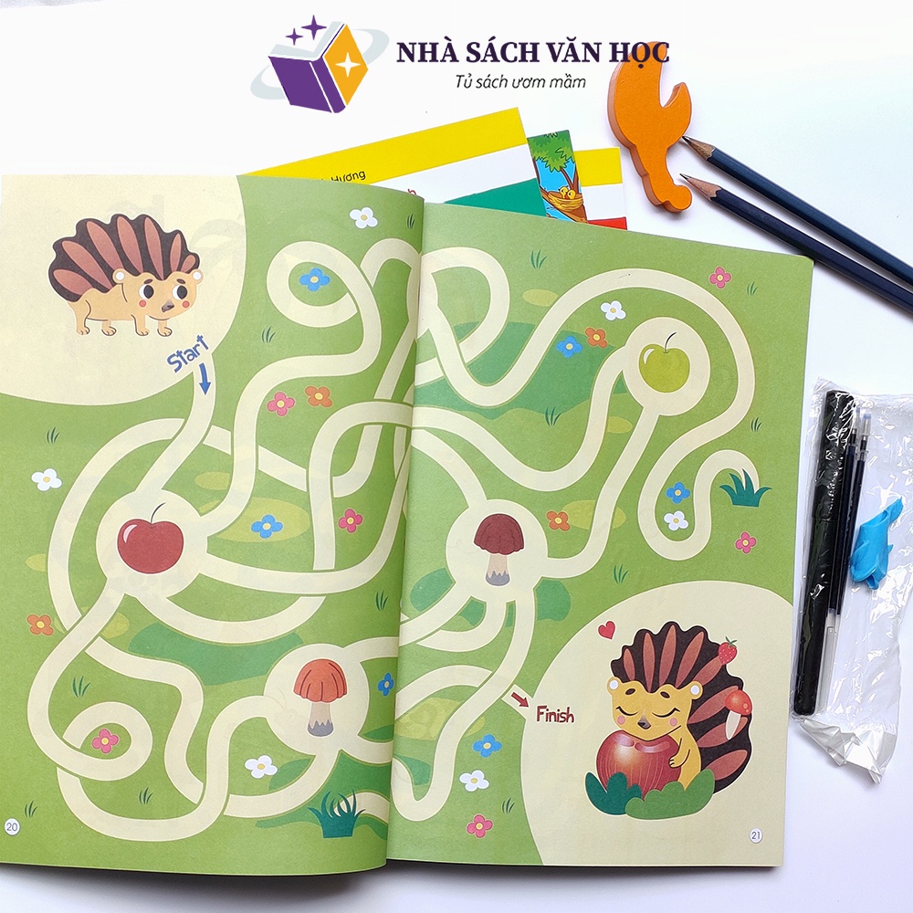 Sách -Trò Chơi Mê Cung Và Trò Chơi Tìm Kiếm - Rèn Luyện Trí Thông Minh - Phát Triển Tư Duy Cho Trẻ Từ 2-6 Tuổi 4 Cuốn.