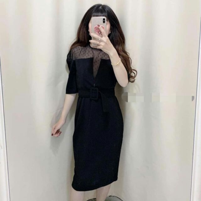 ĐẦM BODY PHỐI LƯỚI (Kèm dây nịt rời)Chất vải đẹp, lên phom xinh iu 😍‼️