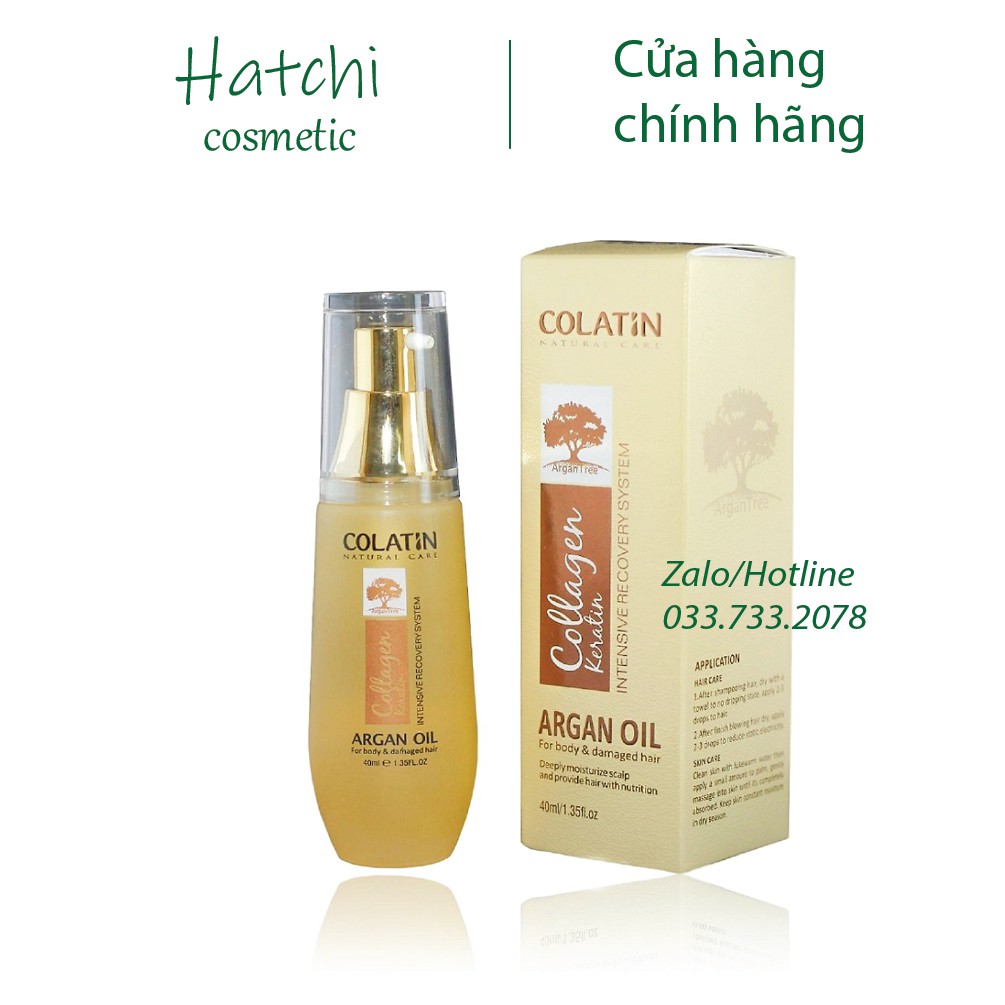 Tinh Dầu Dưỡng Bóng Tóc Colatin Arganoil Serum 40ml