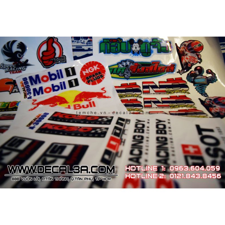 Tem Tấm logo decal Dán xe