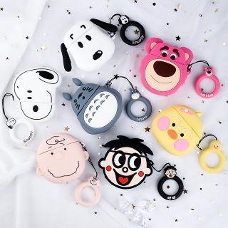 Hộp đựng tai nghe Airpods bằng silicon kèm nhẫn móc ngón tay tiện lợi