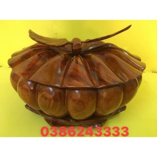 Khay bánh kẹo quả bí - gỗ hương đẹp