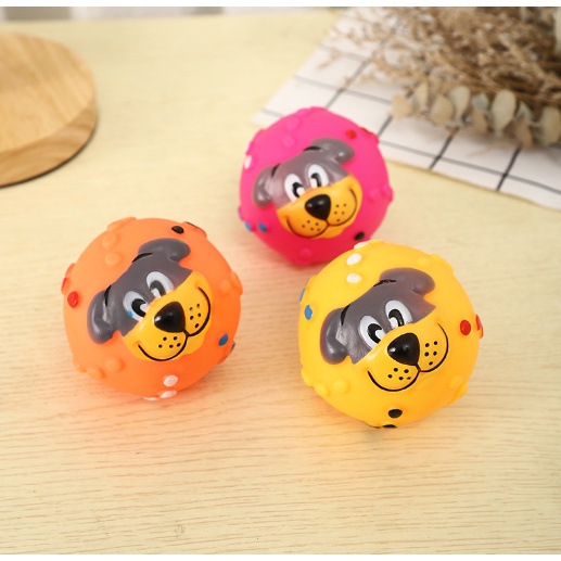 Đồ chơi thú cưng - Banh nhựa hình khúc xương và dấu chân