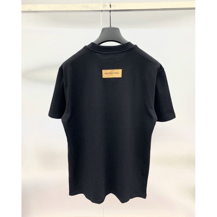 (Hàng Mới ) Áo Phông Cổ Tròn In Vân Nối LUITVUTON Cao Cấp - Cotton TICI Hàn Mịn Thoải Mái Hoạt Động Thể Thao