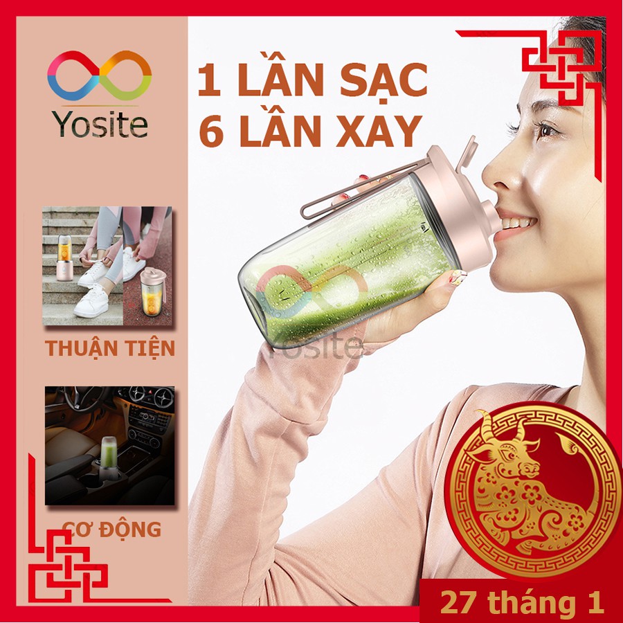 Máy xay sinh tố cầm tay DEM NU05 [Ảnh Thực] mạnh mẽ nhỏ gọn, tiện lợi, công suất cao (BH 12 tháng)