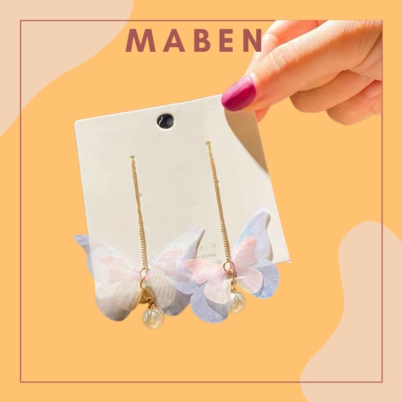 Khuyên tai dáng dài nữ tính cổ trang - Maben