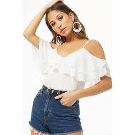 Áo Trễ Vai Open Ruffle Top F21