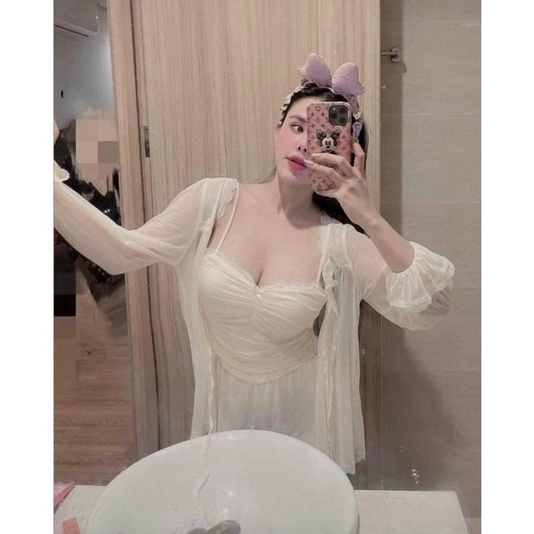 Set Choàng Trắng Quần Dài Nữ  - Lụa Quảng Châu Cao Cấp - FreeSize | BigBuy360 - bigbuy360.vn