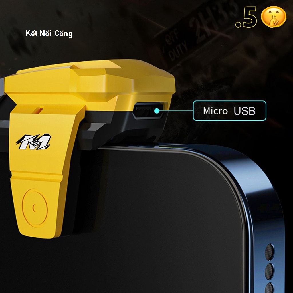 Nút auto tap click 50 nhịp 1 giây FX7 tia chớp tay chơi game Pubg,FF,., thế hệ mới tặng kèm 4 bao tay siêu nhạy gaming