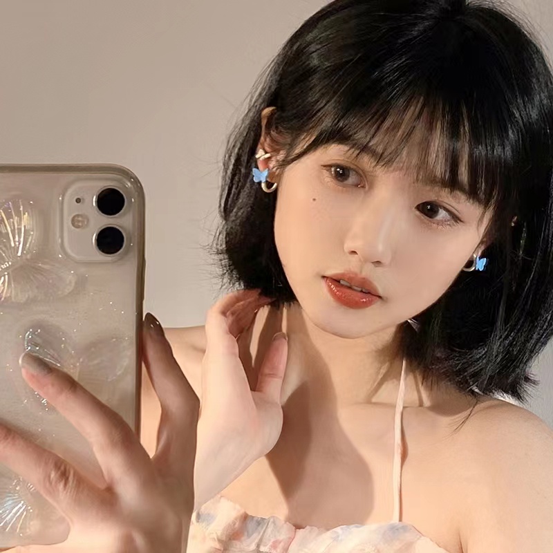 Set 3 Đôi Khuyên Tai Hình Bướm Nhiều Màu Sắc