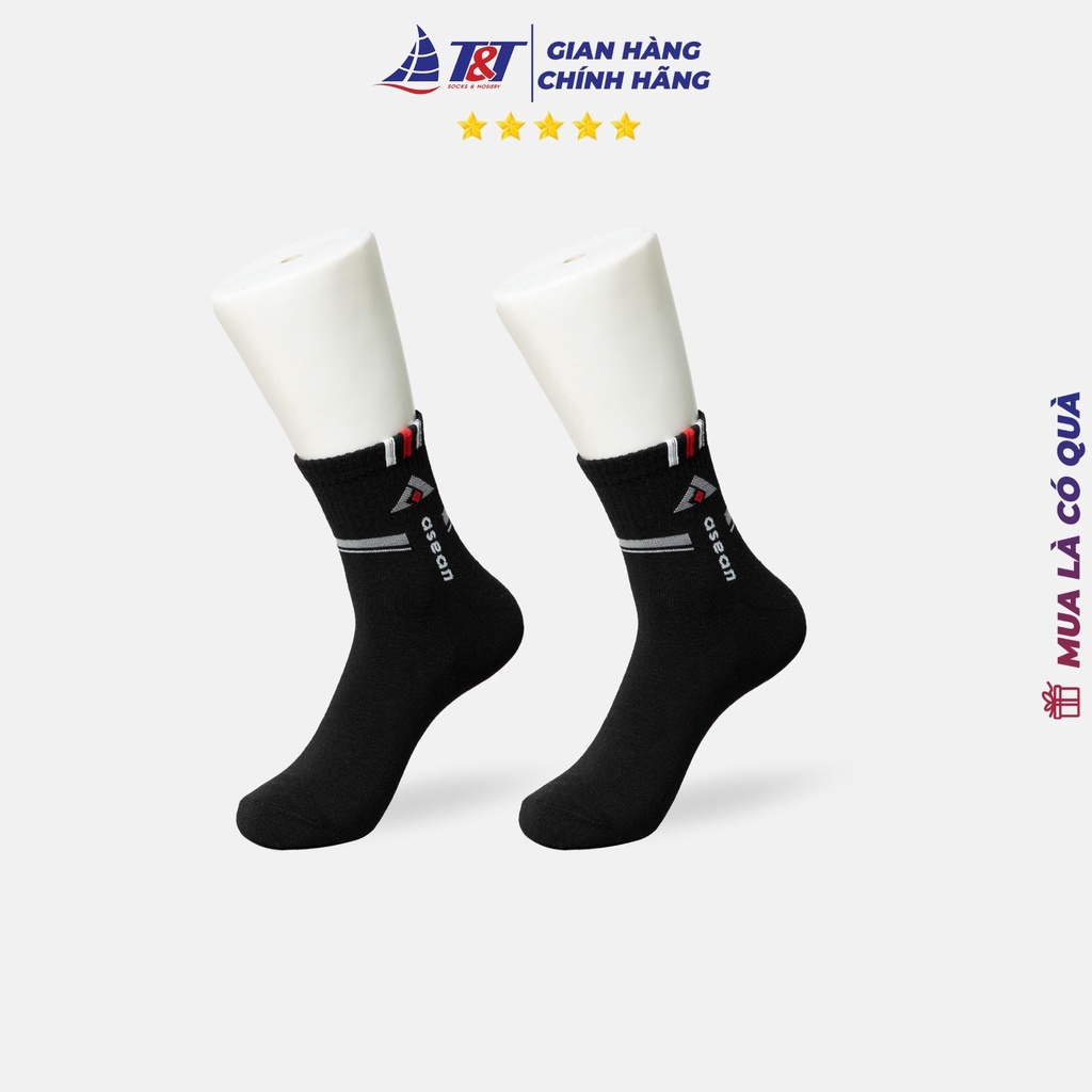 Combo 5 đôi Tất Nam cổ trung Asian T&amp;T SOCKS - NAM 405