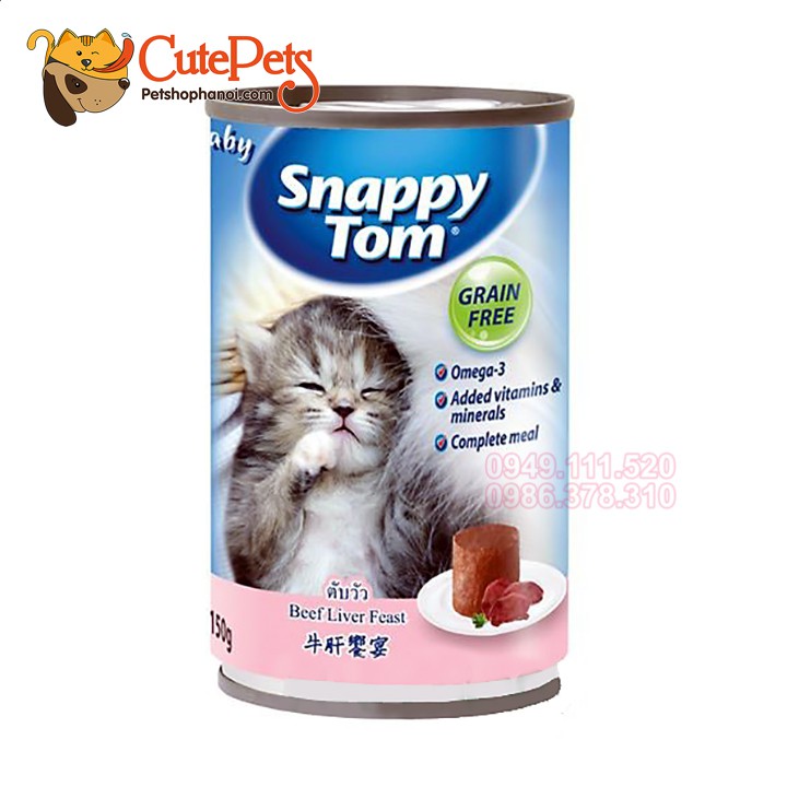 Pate lon mèo con Baby Snappy Tom 150g - Phụ kiện thú cưng Hà Nội