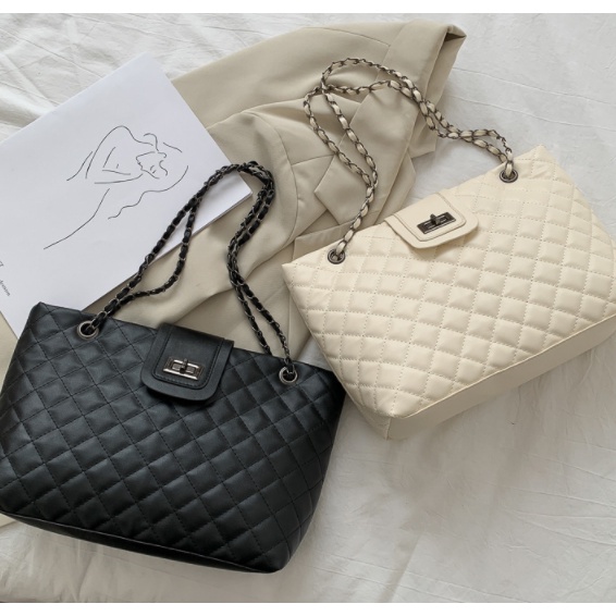 Túi Xách Đeo Vai Nữ Đẹp Cao Cấp Thời Trang Đi Làm Khóa Vặn Dây Xích Đẹp