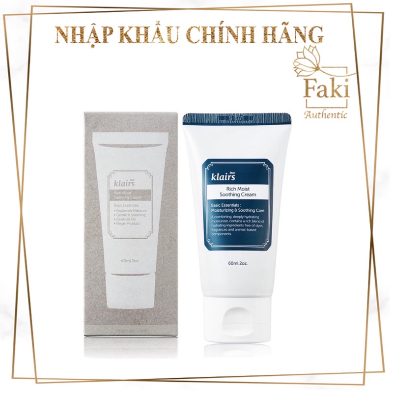 Kem dưỡng Klairs Rich Moist Soothing Cream