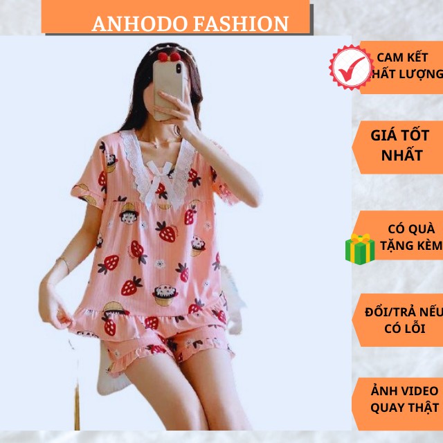 Đồ Ngủ Pijama, Bộ Pijama Hoạt Hình Phối Nơ Cực Dễ Thương Dành Cho Phái Nữ BN09