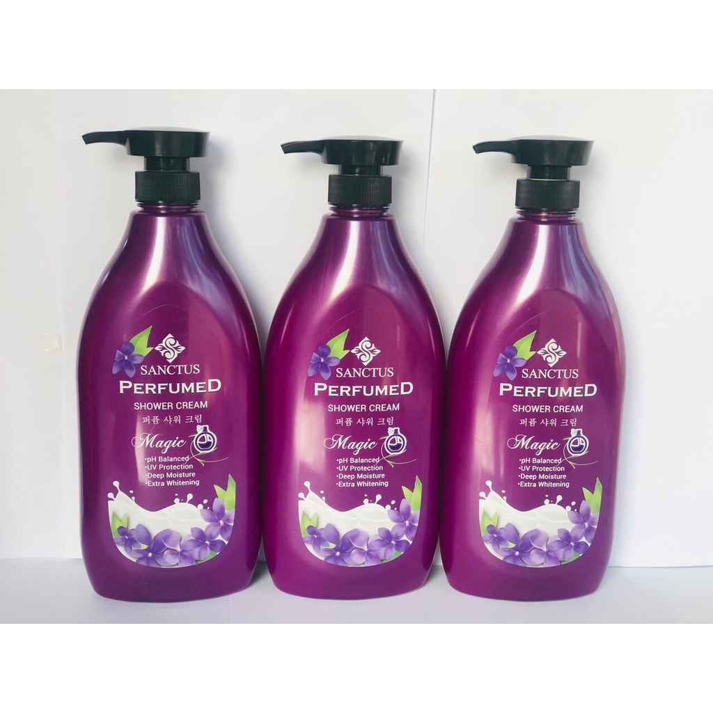 Sữa tắm hương nước hoa cao cấp Sanctus 900ml - Malaysia, sữa tắm trắng da dưỡng ẩm