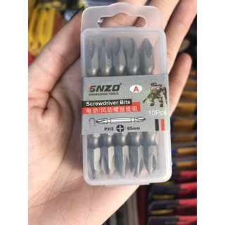 combo 10 đầu vít bake, đầu bắt vít 4 cạnh sazo nam châm cực mạnh