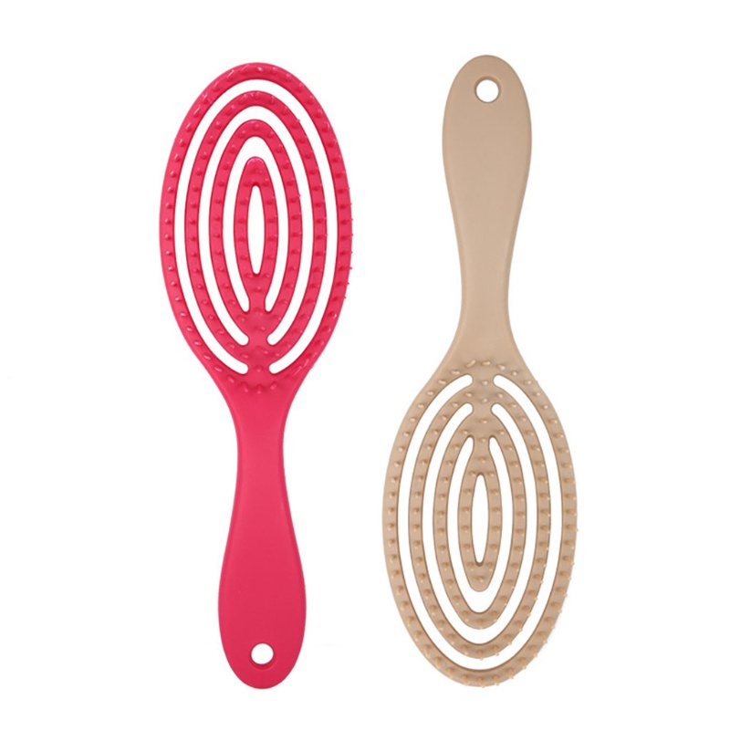 Lược Chải Tóc Mát Xa Da Đầu Dày Ngắn / Dài Thiết Kế Rỗng Tiện Lợi