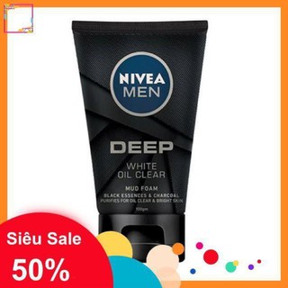 Sữa rửa mặt nivea men than đen hoạt tính deep white oil clear 100g