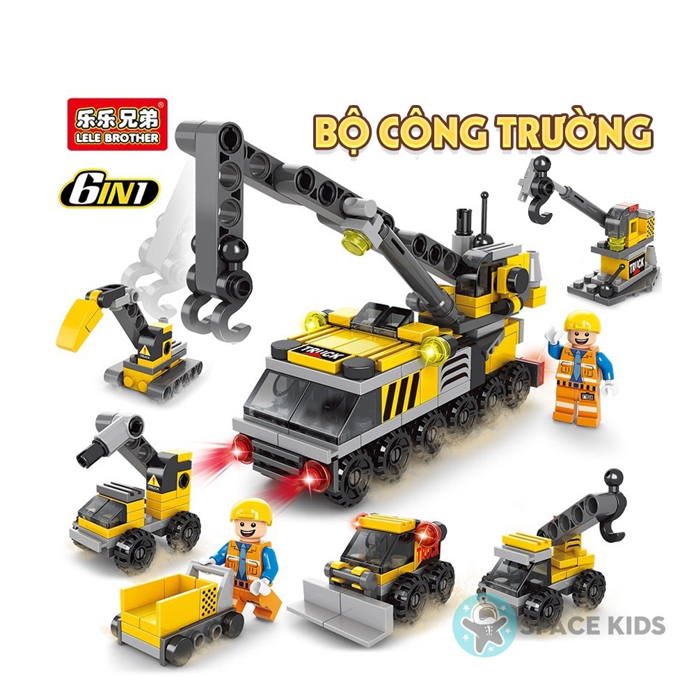 Đồ chơi Lego city giá rẻ 6 trong 1 nhiều chủ đề, đồ chơi cho bé 👶 xếp hình lego Lele Brother